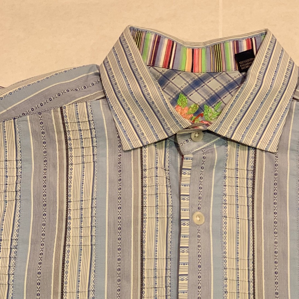 Robert Graham spread collar shirt